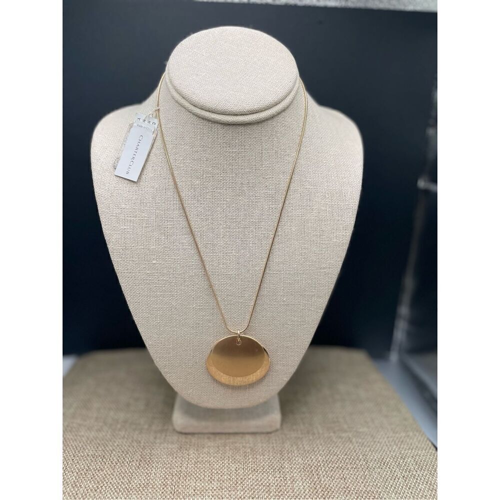 Charter Club Gold-Tone Adjustable Pendant Necklace Wedding Jewelry sophisticated